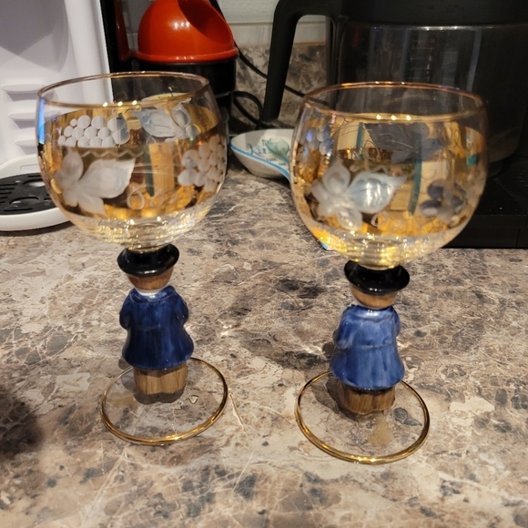 Vintage Dolly Dingle Goebel Wine Glasses only 1 - Picture 5 of 7